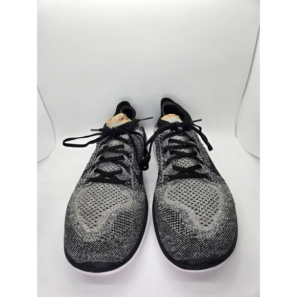 Nike Free RN Flyknit Shoes Men's 10 Black Oreo Running Athletic Workout Sneakers - Picture 2 of 7